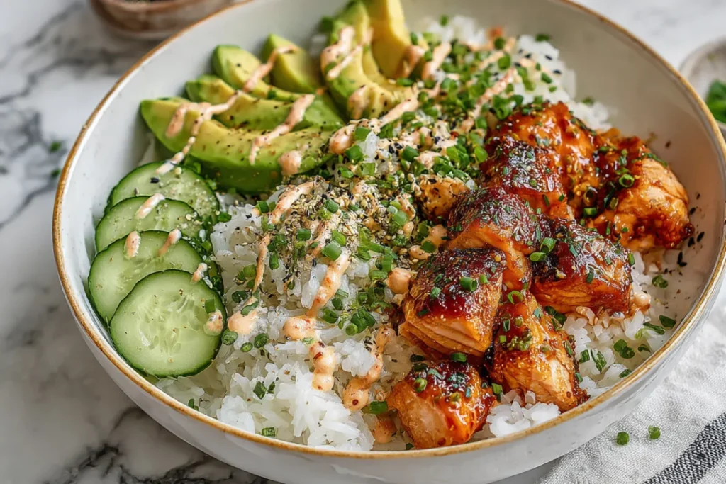 Quick & Spicy Salmon Rice Bowls Recipe