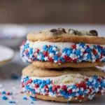 Patriotic Ice Cream Cookie Sandwich