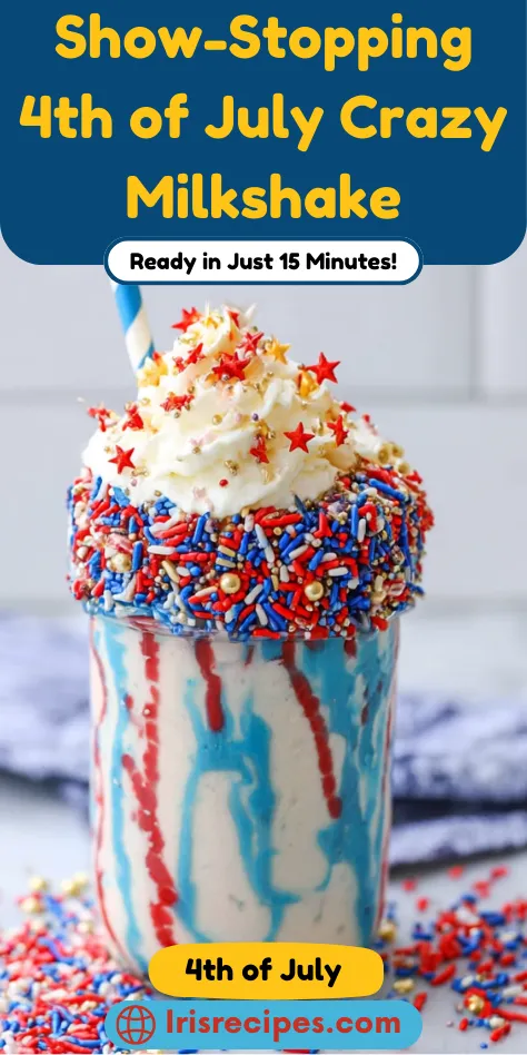 Show-Stopping 4th of July Crazy Milkshake