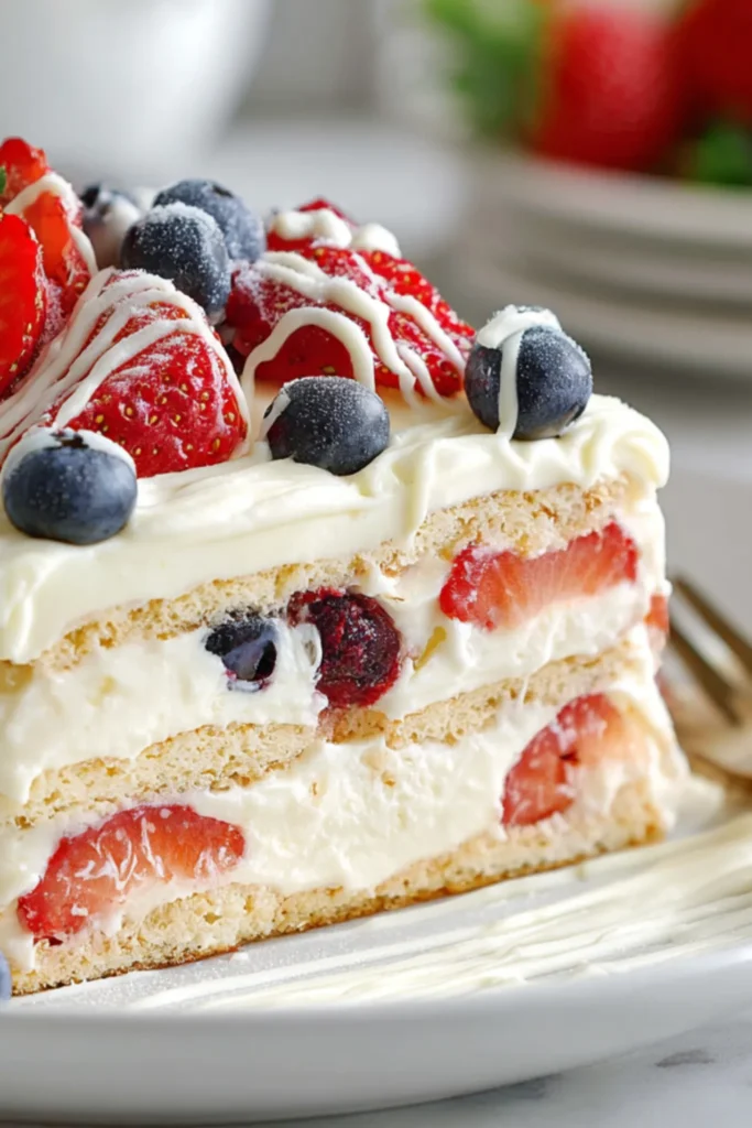 Simple No Bake Summer Berry Icebox Cake