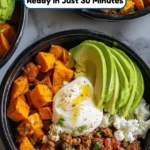 Viral Hot Honey Ground Beef Sweet Potato Bowls
