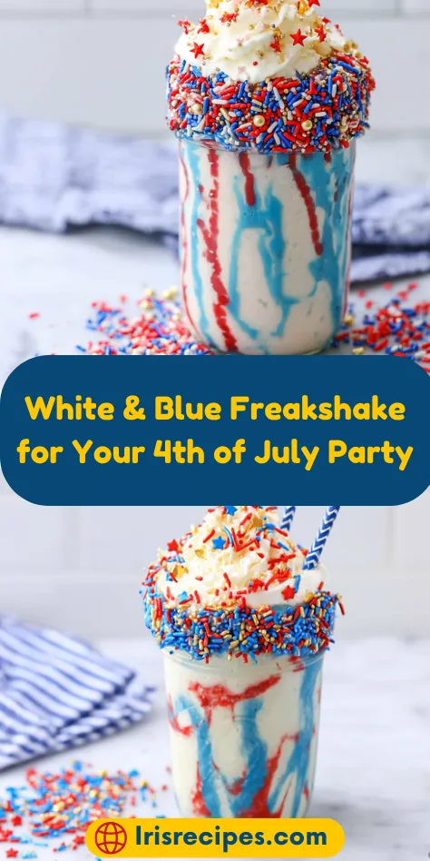 White & Blue Freakshake for Your 4th of July Party