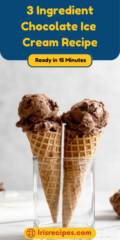 3 Ingredient Chocolate Ice Cream Recipe