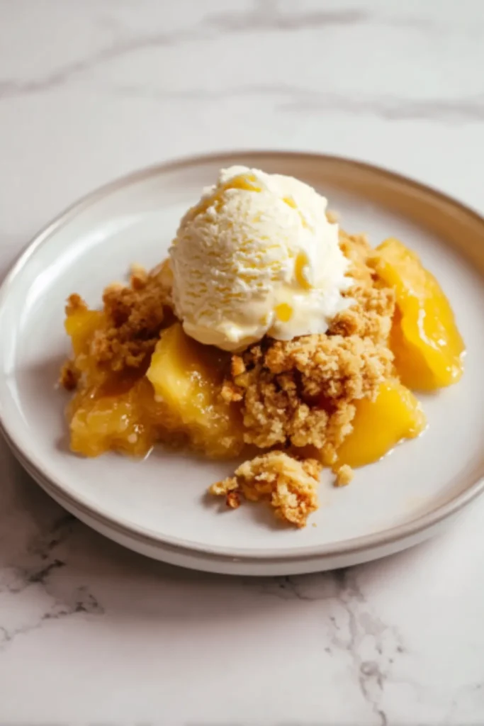 3 Ingredient Peach Cobbler Recipe