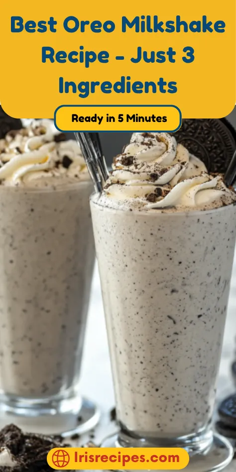 Best Oreo Milkshake Recipe - Just 3 Ingredients