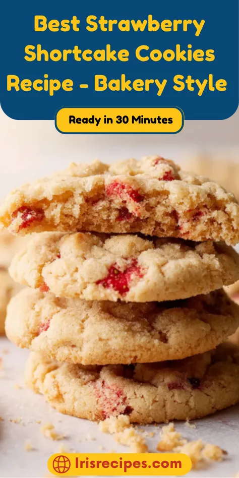 Best Strawberry Shortcake Cookies Recipe - Bakery Style