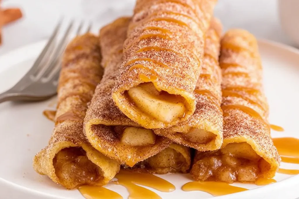 Crispy Air Fryer Apple Pie Taquitos - Ready in Minutes
