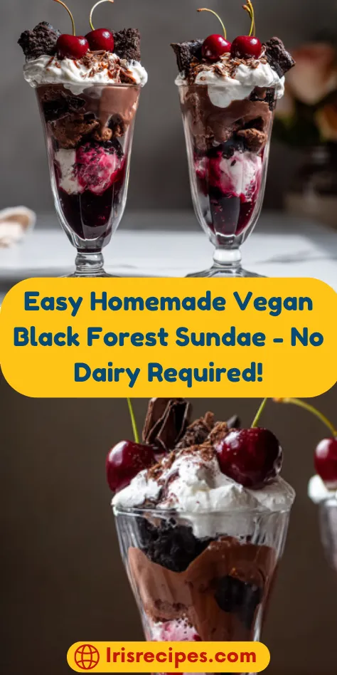 Easy Homemade Vegan Black Forest Sundae