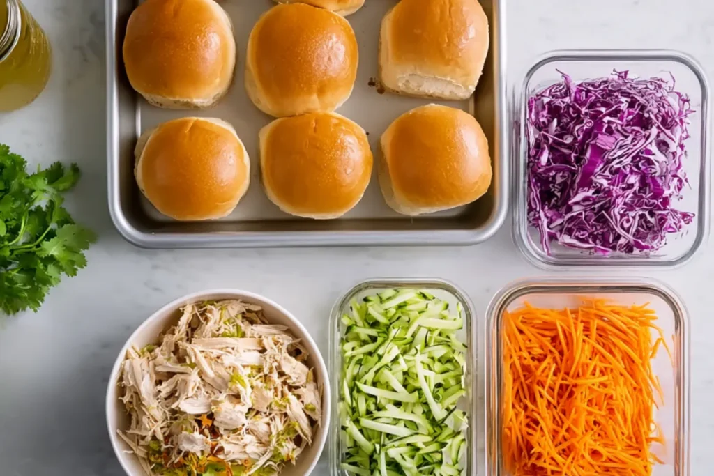 Easy Honey Lime Shredded Chicken Sandwiches