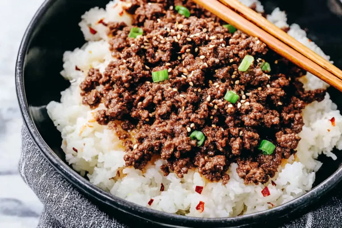 Easy Korean Ground Beef and Rice