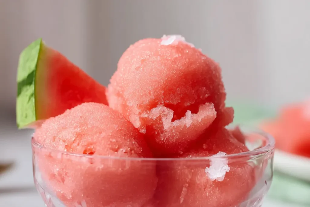 Easy Watermelon Sorbet - Dairy Free & Healthy