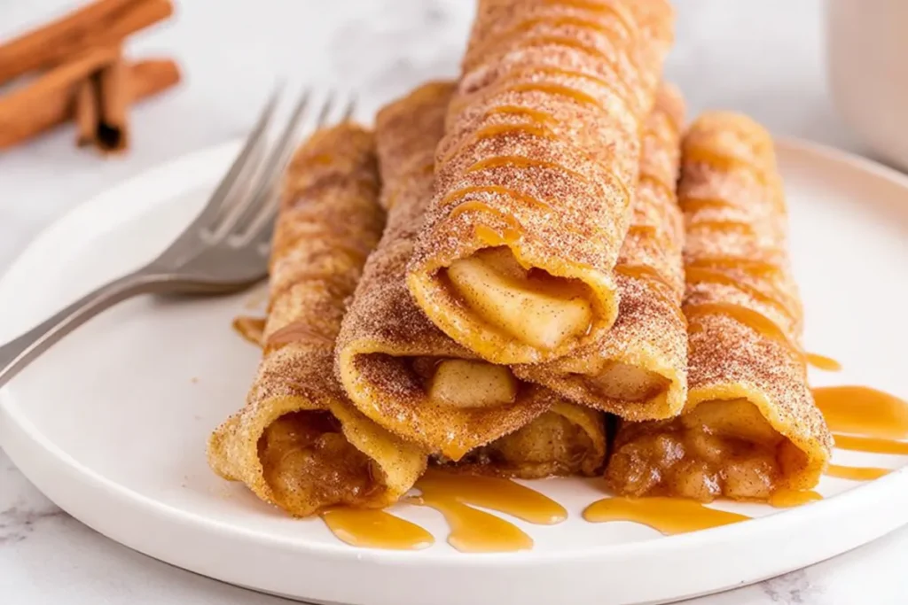 Golden Air Fryer Apple Pie Taquitos in 15 Minutes