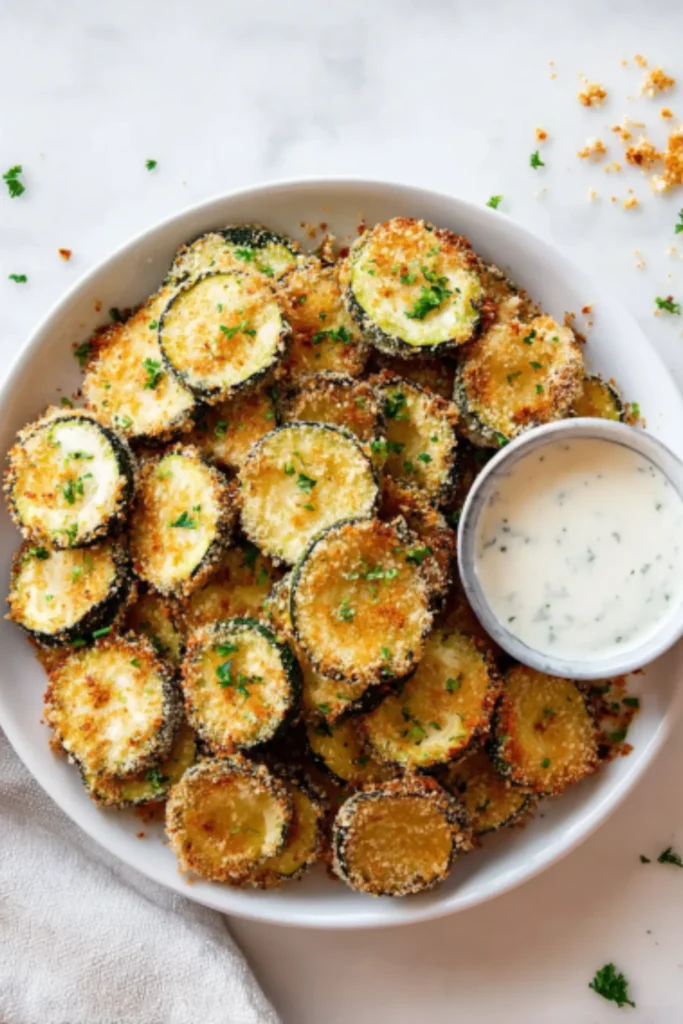 Healthy Crispy Baked Zucchini Chips Recipe