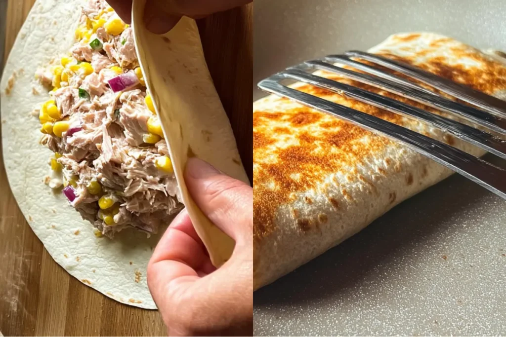 Healthy Tuna Melt Wrap Recipe (10 Minutes)