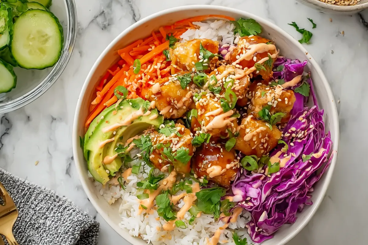 Homemade Bang Bang Chicken Bowl