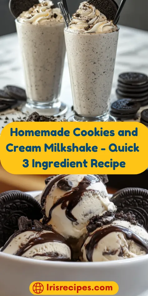 Homemade Cookies and Cream Milkshake
