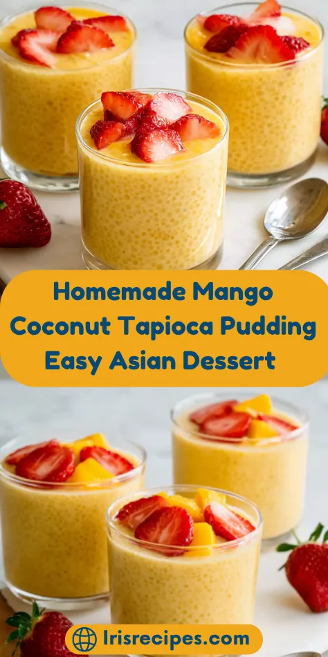 Homemade Mango Coconut Tapioca Pudding