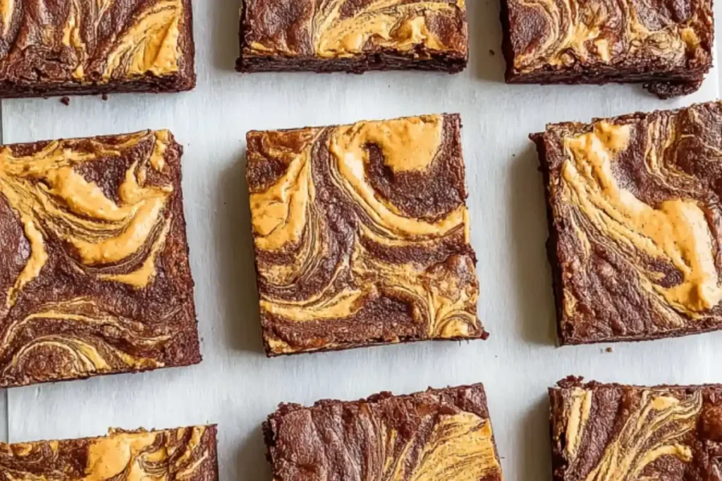 Homemade Peanut Butter Swirl Brownies