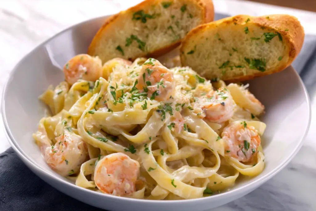 Homemade Shrimp Fettuccine Alfredo Recipe