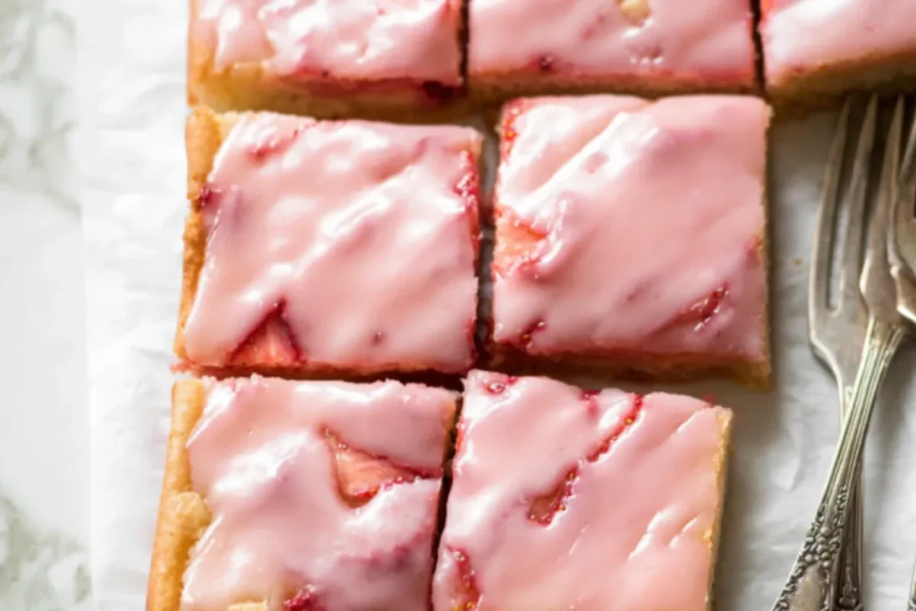 Homemade Strawberry Lemon Blondies