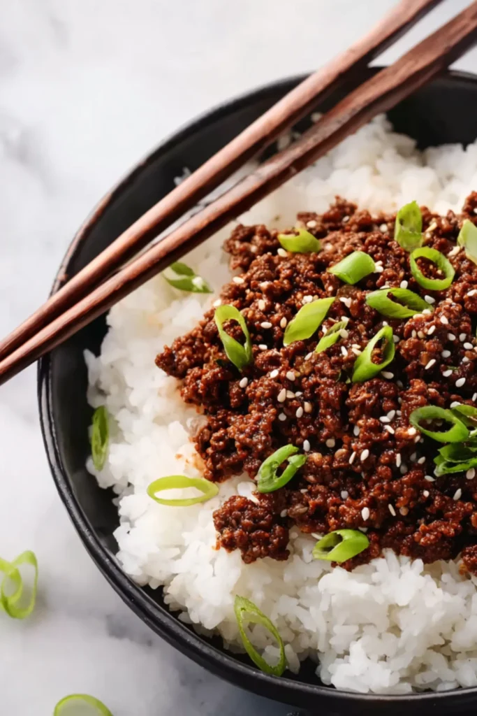 Korean Ground Beef Bowls Recipe (15 Minutes)