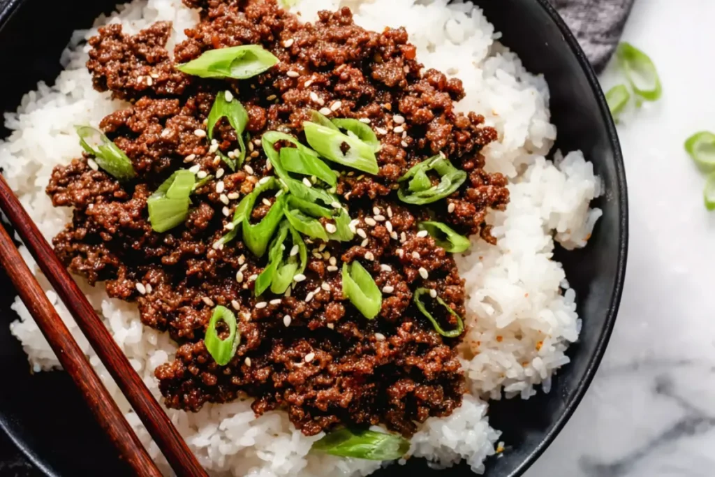 Korean Ground Beef Stir Fry Recipe