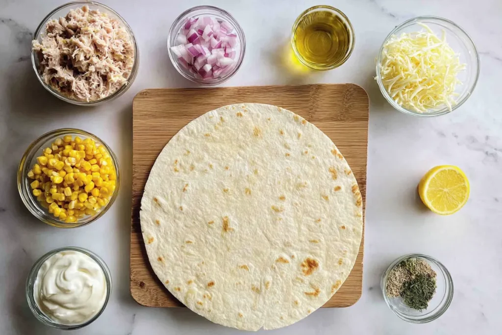 Low Calorie Healthy Tuna Melt Wrap Recipe