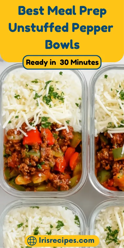 One-Pan Meal Prep Unstuffed Pepper Bowls