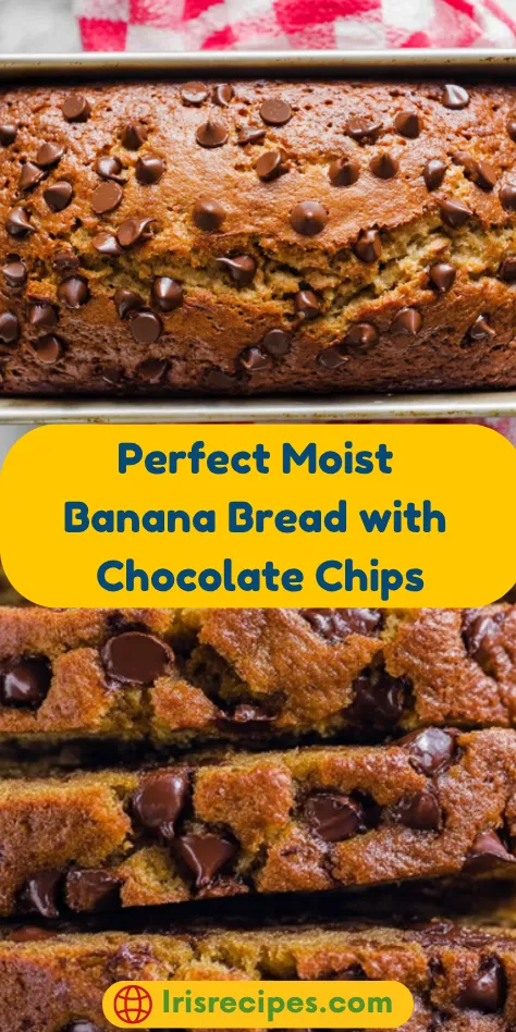 Perfect Moist Banana Bread with Chocolate Chips