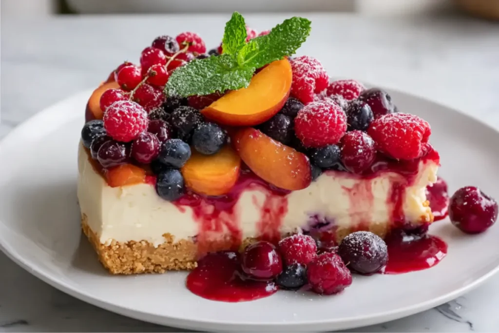 Perfect Summer Berry and Peach Cheesecake Recipe
