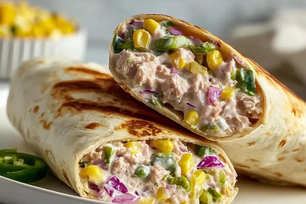 Protein-Packed Healthy Tuna Melt Wrap Recipe