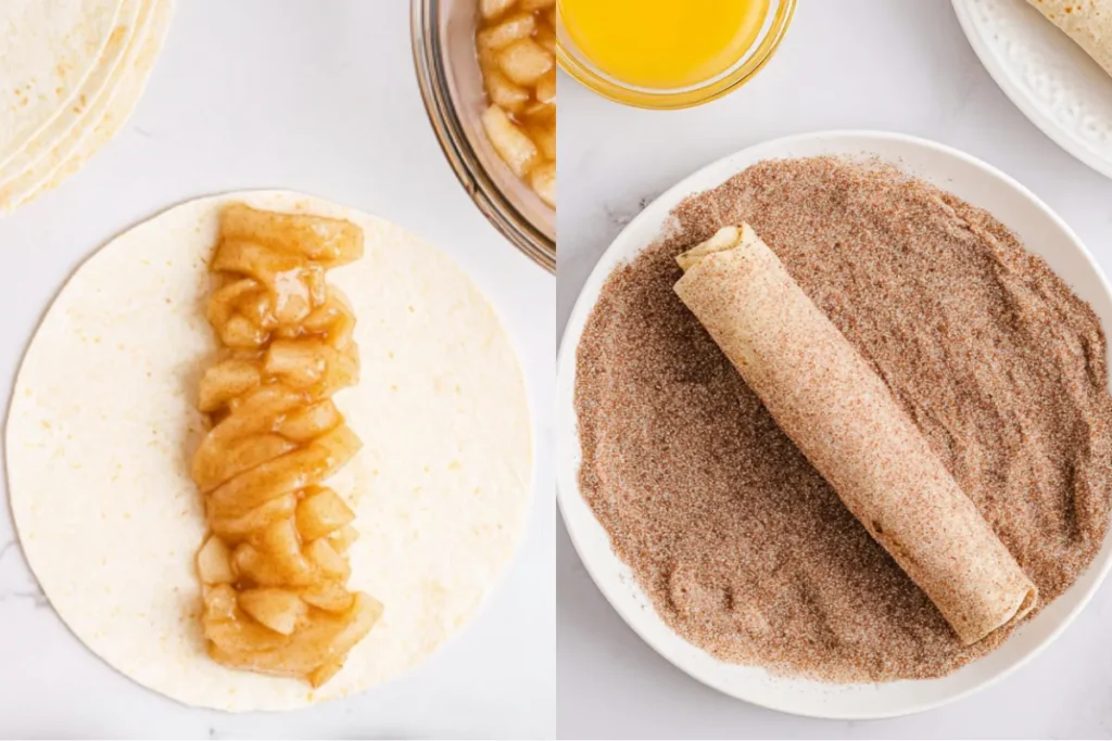 Quick Air Fryer Apple Pie Taquitos