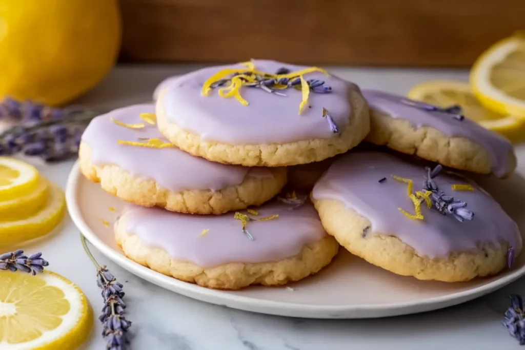 Soft Lemon Lavender Cookies with Icing