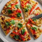 Thai Chicken Naan Pizza Recipe - Ready in 15 Minutes