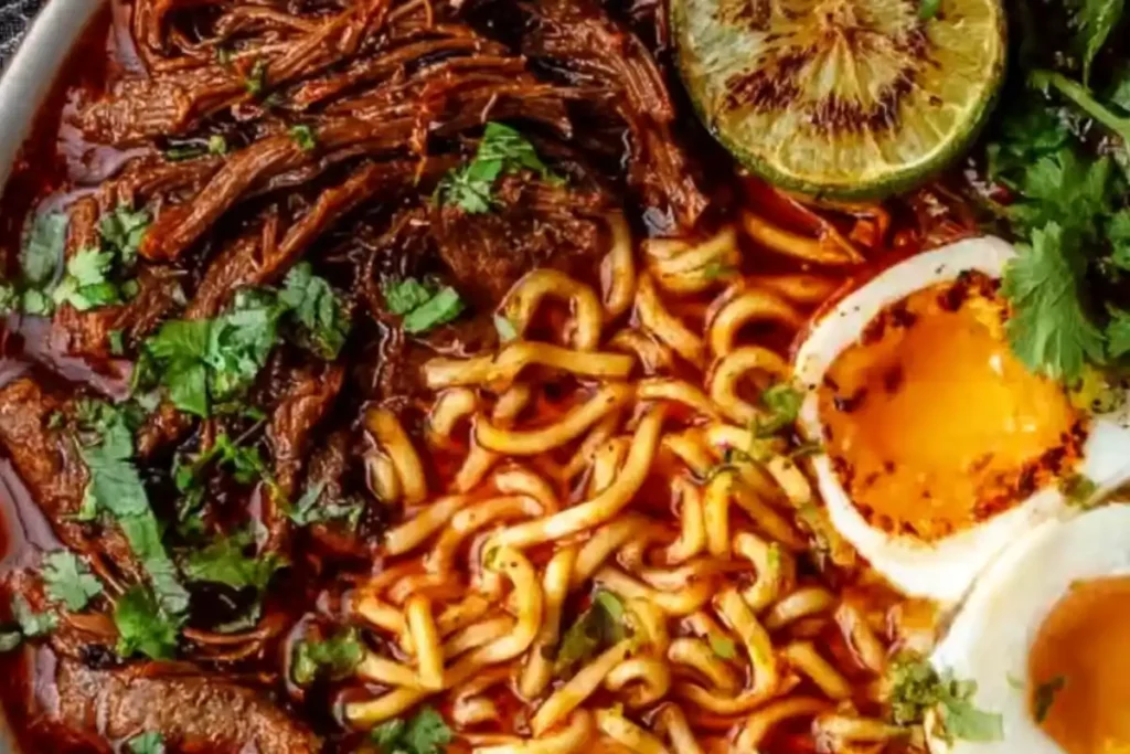 Authentic Birria Ramen - Mexican Fusion Bowl