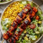 BBQ Chicken Skewer Salad Recipe