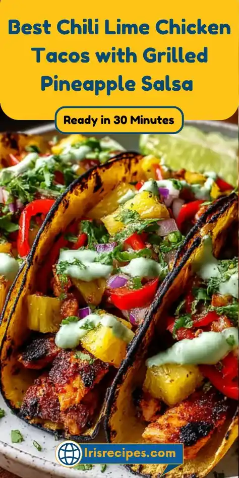 Best Chili Lime Chicken Tacos with Grilled Pineapple Salsa - Ready in 30 Minutes