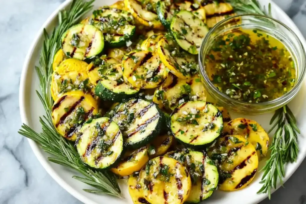 Best Grilled Garlic Herb Zucchini with Fresh Herbs