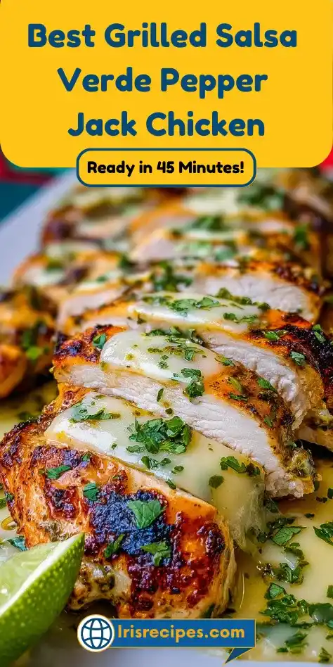 Best Grilled Salsa Verde Pepper Jack Chicken