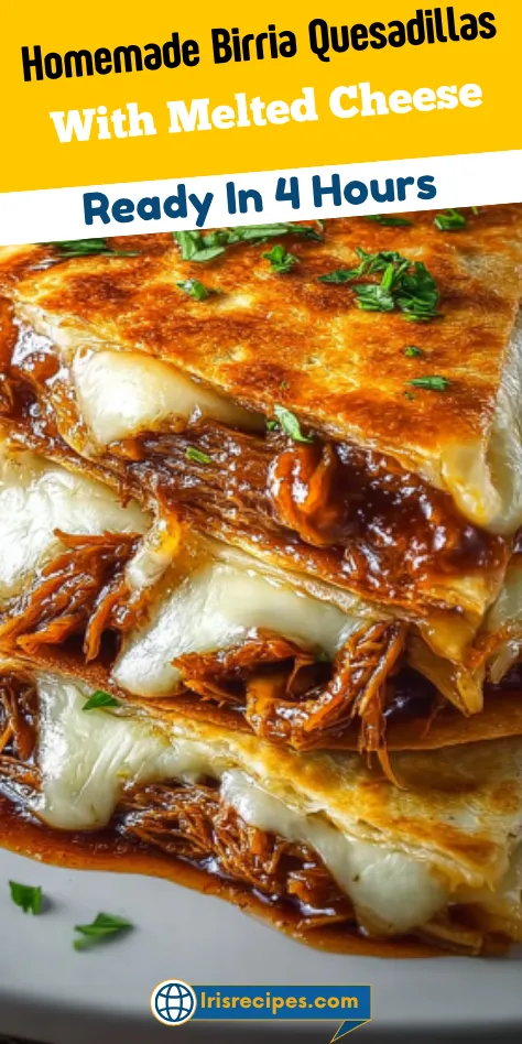 Best Homemade Birria Quesadillas With Melted Cheese