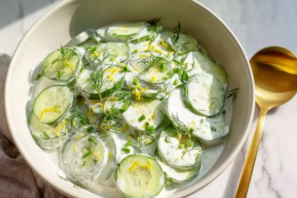 Best Polish Cucumber Salad - Authentic Mizeria Recipe