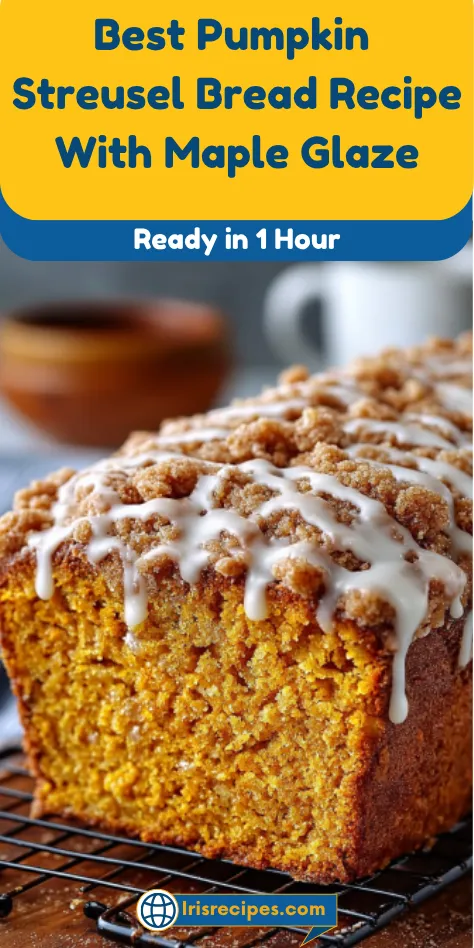 Best Pumpkin Streusel Bread Recipe With Maple Glaze