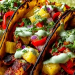Chili Lime Chicken Tacos with Grilled Pineapple Salsa