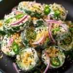 Creamy Jalapeno Popper Cucumber Salad Recipe