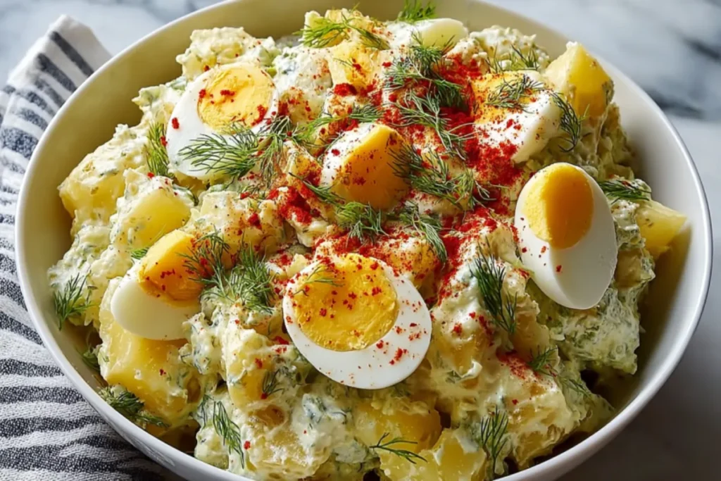 Delicious Dill Pickle Potato Salad With Eggs