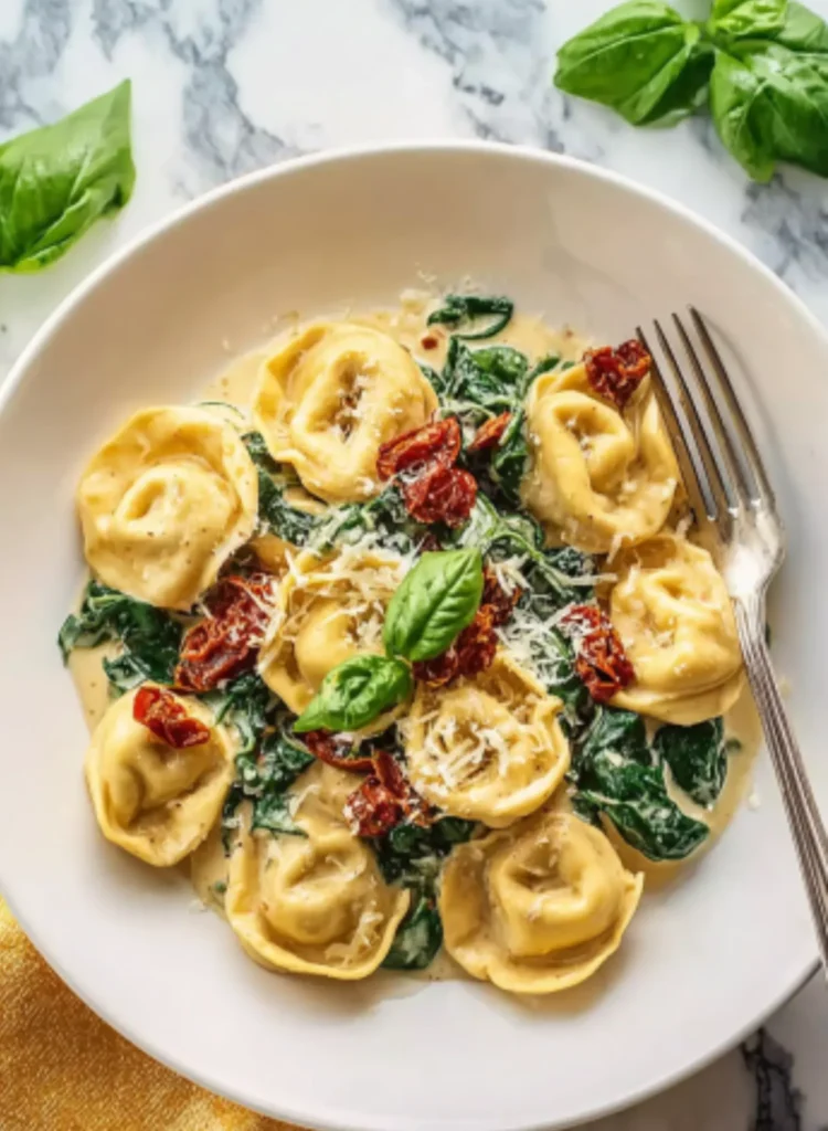Easy Creamy Tuscan Tortellini Dinner Recipe