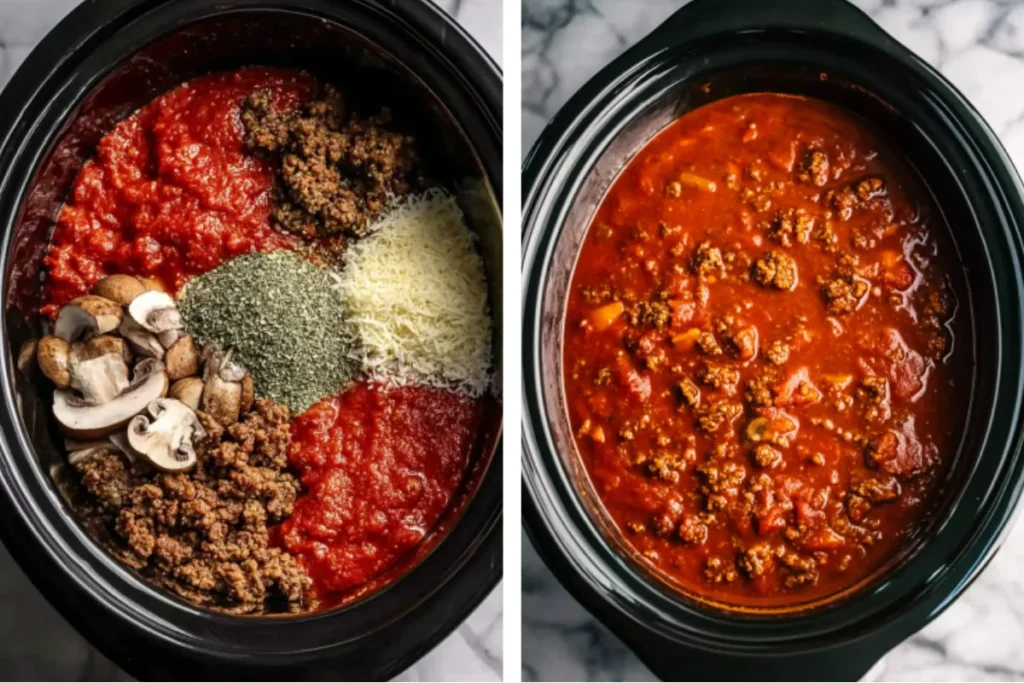 Easy Crock Pot Spaghetti - No Boiling Required
