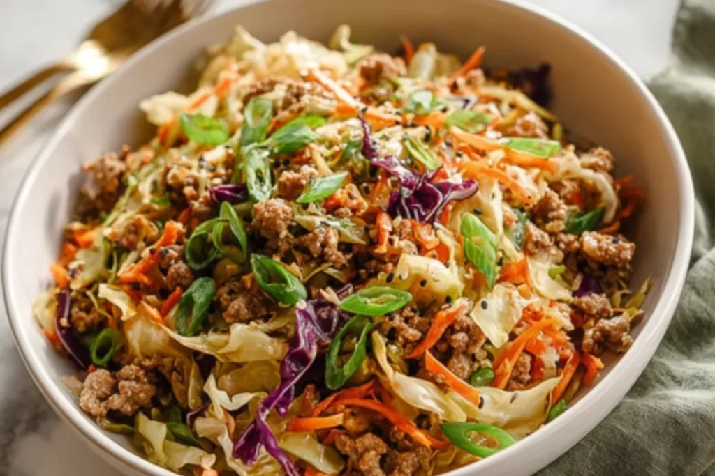 Easy Egg Roll In a Bowl With Ground Pork