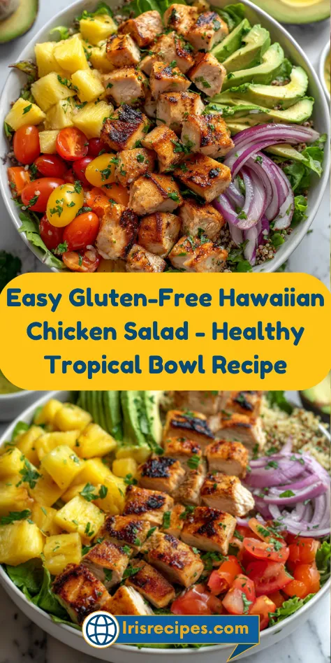 Easy Gluten-Free Hawaiian Chicken Salad - Healthy Tropical Bowl Recipe