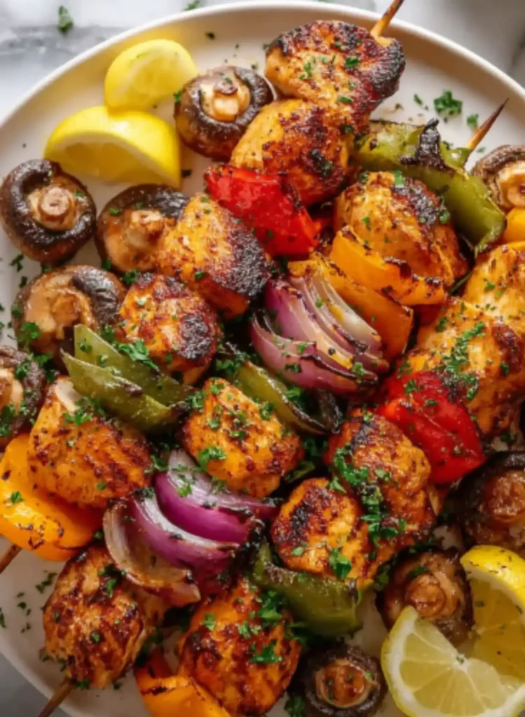 Easy Grilled Chicken Kabobs with Vegetables Recipe